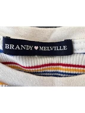 Brandy Melville Stripe Rib Crop Top